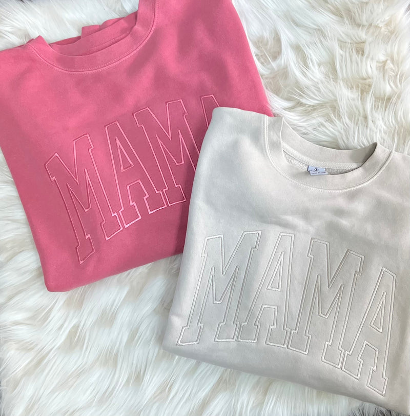 Simple Mama Embroidered Sweatshirt